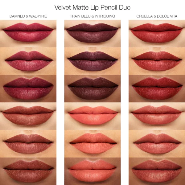 Mini Velvet Matte Lipstick Pencil Duo - Matte chestnut Rose / Matte dusty rose - Image 2